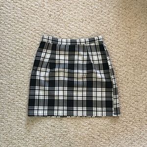 Boohoo plaid mini skirt